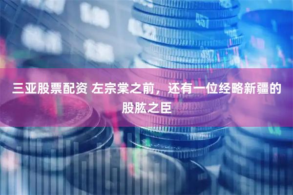 三亚股票配资 左宗棠之前，还有一位经略新疆的股肱之臣